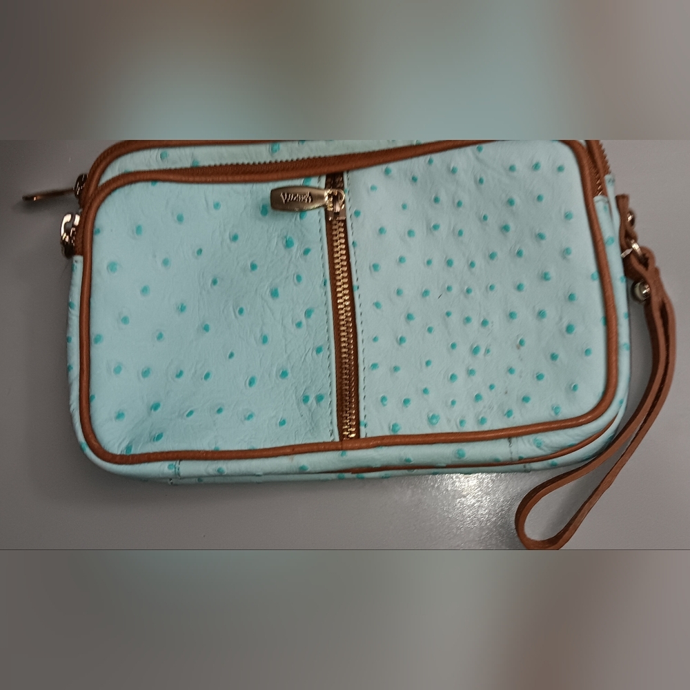VALENTINA ITALY MakeUp Bag Case SINGLE ZIP CLUTCH Cosmetic Travel Authentic